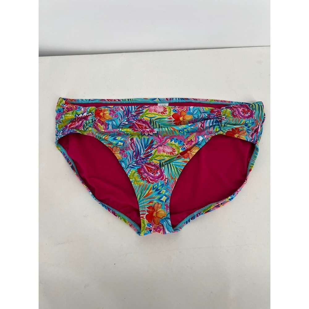 Sunsets Curve Floral Print Bikini Swimsuit Bottom Size 18 Beach Pool
